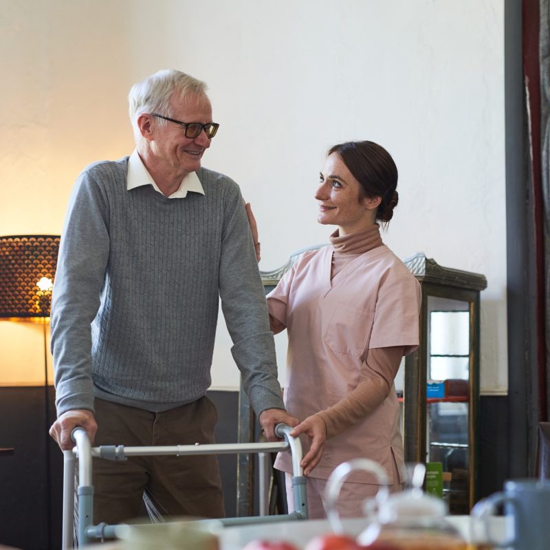 Caring Nurse at Retirement Home